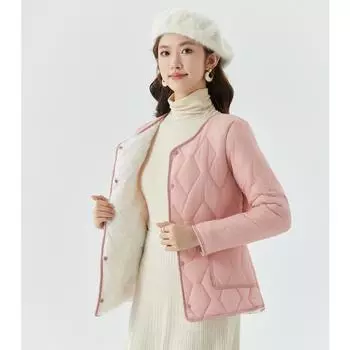 Women s Thickened Warm Long-sleeved Cotton Liner Women s Home Clothing Padded One Sleeve with Hair Fashionable Warmth and Comfort 8209 M