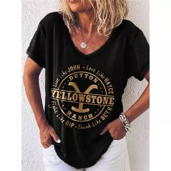 Women S V-Neck Top T-Shirt M