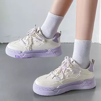 Women s Vitality Versatile Sneakers 2024 Spring Summer New Fashion Thick Soled Elevated Women Trend Casual Little White Shoes 36 розовый