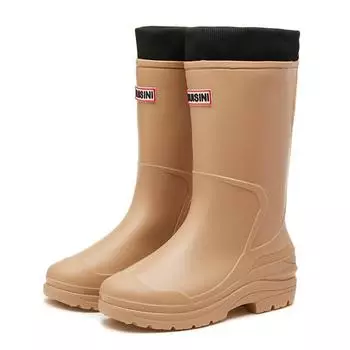 Women s warm rain shoes fixed cotton medium and high tube waterproof and non-slip work rubber shoes water shoes kitchen rain boots water boots 36