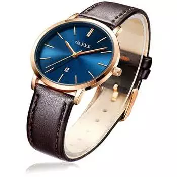 Women s Watch, Blue, Stylish, Arm Watch, Waterproof, Ultra-thin, For Women, Leather Belt, Brand, Leather, Analog, Small, Simple Dial, Easy to Read, Fa