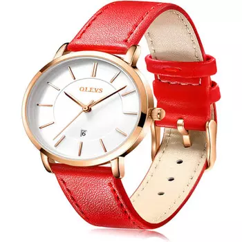 Women s Watch, Blue, Stylish, Hand Watch, Waterproof, Ultra-thin, Women s Leather Belt, Brand, Leather, Analog, Small, Simple Dial, Easy to Read, Fash