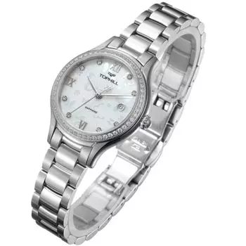Women s Watch Popular Japanese Quartz Watch Women s Casual Crystal Waterproof Date White White Girlfriend Present Women