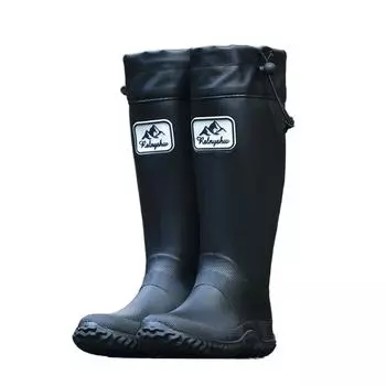 Women s Waterproof Non-Slip EVA Rain Boots Mesh Lining Composite Toe High Tube Beach Boots Winter Plastic Adult Child Rain Shoes European size 42