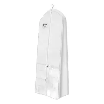 Women s Wedding Dust Breathable Cover Gowns Garment Bag Foldable Portable Hanging Luggage Fashion Storage Travel Bag белый