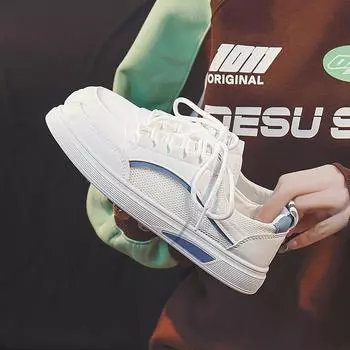 Women s White Shoes Summer New Versatile Casual Hollow-out Mesh Shoes Breathable Thin Bottom Women s Shoes 35