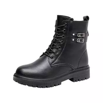 Women s Winter Fur One Padded Waterproof Fabric Comfortable Warm Anti-cold Lightweight Hiking Waterproof Anti-slip High Top Snow Boots Martin Boots 35