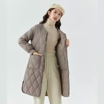 Women s Winter Long Zipper Warm Cotton Clothes Threaded Sleeve Cotton Clothes Women s Cotton Plus Plus Fleece Clothing Cotton 2401 M