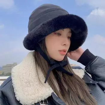 Women s Winter Thickened Warm Cold Windproof Fisherman Hat Temperament Solid Color Cap верблюд