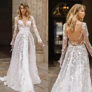 Women s Winter V-Neck Full Sleeve Sexy Lace Party dress XXL белый