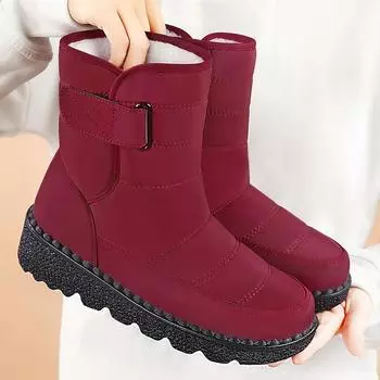 Women s Winter Warm Cotton Shoes, Warm Plush Lining, Wear-resistant and Non-slip High-top Snow Boots 35