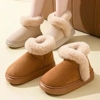 Women s Winter Warm Snow Boots 2024 Waterproof Anti-slip Cotton Women s Padded Thickened Platform Ankle Boots Botas Mujer 36-41 36-37 бежевый