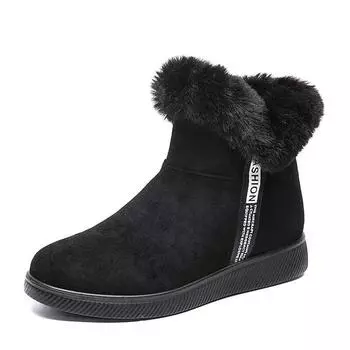 Women s Winter Warm Snow Boots Artificial Fur Lining Waterproof Ankle Boots Anti-slip Outdoor Shoes Hiking Sports Boots 35