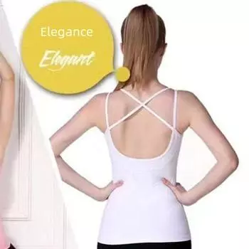 Women s Yoga Vest Tight Breathable Quick-Drying with Chest Pad Nylon Stretch Fitness Sports Top White White XL