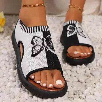 Women Sandals 2024 New Summer Flat Shoes for Women Bottom Comfortable Luxury Sandals Leisure Breathable Fish Mouth Sandals Women 36