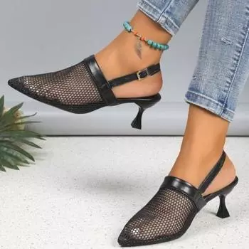 Women Sandals 2024 Summer New Fashion Sandals Comfortable Breathable Mesh Casual Shoes for Women Beach Designer Shallow Sandals 35 бежевый