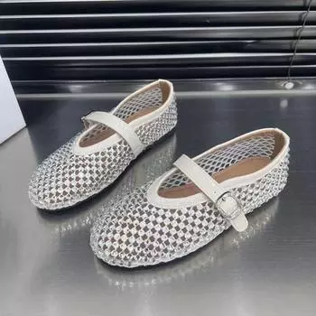 Women Sandals Mesh Summer Fashion Shallow Shoes Beach Designer Trend Breathable Outdoor Sandals for Women Zapatos De Mujer 35 чёрный