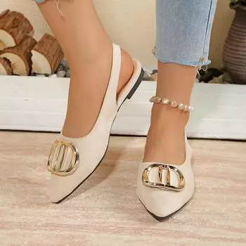 Women Sandals New Fashion Classic Pointed Toe Sandals Solid Simple Office Women Flat Shoes Designer Flat Shoes Zapatos De Mujer 36
