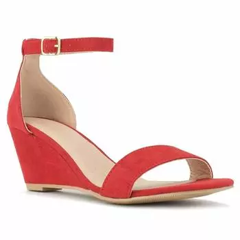 Женские сандалии, пикантные сандалии на тонком высоком каблуке с острым носком 8 см, на танкетке и платформе, с ремешком на щиколотке, вечерние одноцветные свадебные туфли 37 красный