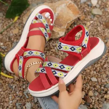 Women Sandals Summer High Quality Beach Flat Sandals Women Casual Comfortable Designer Luxury Women Sandals Sandalias De Mujer 35 бежевый