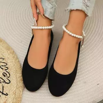 Women Shoes Comfortable Flats Shoes Women Female Footwear Shallow Mouth Bow-Knot Large Size Cross Dress New Butterfly Summer 36 чёрный