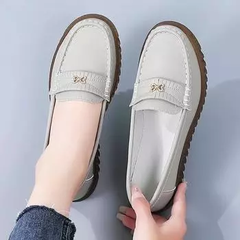 Women Shoes for Spring 2025 Women Moccasins Casual Sneakers Zapatos Mujer Autumn Outdoor Slip on Flat Bottom Non-slip Loafers 35