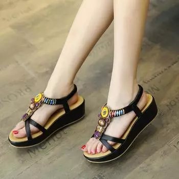 Women Shoes Sandals Heels Sandals Slippers Huaraches Flip Flops Loafers Shoe For Slipper 42 чёрный