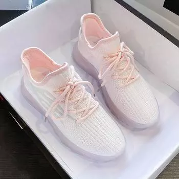 Women Shoes Summer Breathable Comfort Sneakers Women Platform Lace Up Running Shoes Women Non Slip Casual Sports Shoes 35 чёрный