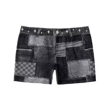 Women Shorts Elastic Tight Fit Imitation Denim Bottom Shorts Seamless Perfect Body Curve Shorts Daily Wear L