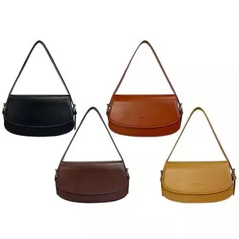 Women Shoulder Bag Adjustable Strap PU Leather Crossbody Bag with Pocket Satchel Purse Hobo Bag Travel Commuter Bag чёрный