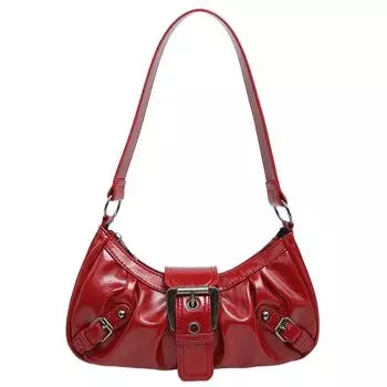 Женская сумка через плечо, плиссированная сумка-хобо из искусственной кожи, магнитная застежка, сумка-клатч под мышкой, дорожная сумка на молнии Coffee