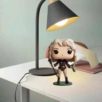 Women Singer Figurine Big Head Girls Resin Statue Model Figure Sculpture Ornament Toy Home D