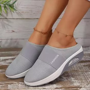 Women Slippers 2024 New Summer Sandals Women Wedges Slippers Vintage Anti-slip Casual Female Platform Retro Shoes Slides Women 35 чёрный