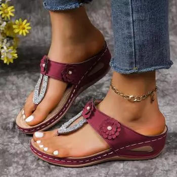 Women Slippers 2024 New Summer Woman Open Toe Sandals Beach Flat Slippers Slip on Flip Flops Slides Women Zapatos De Mujer 36 абрикосовый