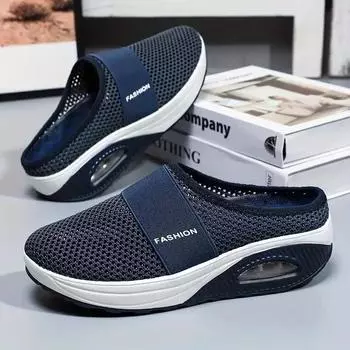 Women Slippers 2024 New Summer Women Wedge Slippers Beach Sandals Casual Female Platform Slippers Slides Women Zapatos De Mujer 35 чёрный