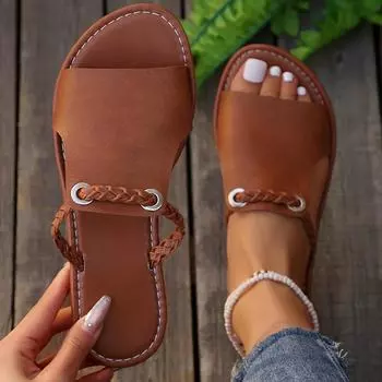 Women Slippers Anti-slip Flat Summer Sandals Trend Slip on Retro Slippers Lightweight Beach Designer Shoes New Slides Women 36