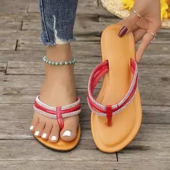 Women Slippers Beach Flat Flip-flop 2024 New Summer Sandals Outside Casual Slippers Indoor Home Slides Women Zapatos De Mujer 36 чёрный