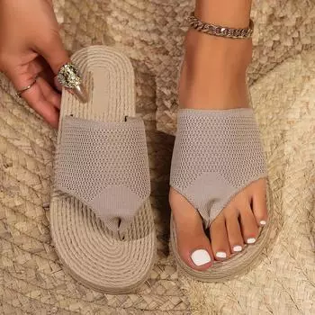 Women Slippers Fashion Trend Non-slip Flat Slippers Comfortable Soft Soled Flat Sandals Flip-flops Slides Women Zapatos De Mujer 36