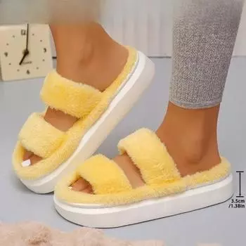Women Slippers Spring Autumn Thick Sole Home Slippers Fashion Anti Slip Outdoor Shoes for Women Comfortable Warm Slides Women 36-37 розовый