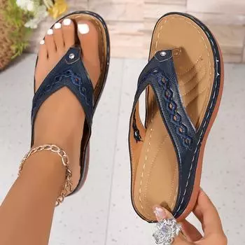 Women Slippers Summer Handmade Leather Slippers Trendy Lightweight Fashion Shoes Outdoor Comfortable Simple Sandals Slides Women 36