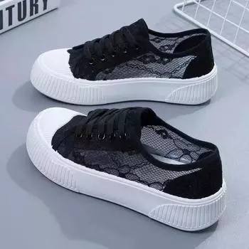 Women Sneakers 2024 New Summer Mesh Designer Shoes Platform Casual Women Sneakers Ladies Comfortable Women Vulcanize Shoes 35 чёрный