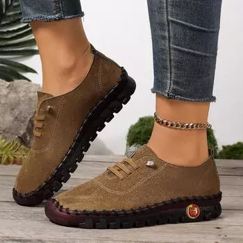 Women Sneakers 2025 New Spring Summer Loafers Soft-soled Roman Breathable Sneakers Women Retro Plus Size Single Shoes for Women 36