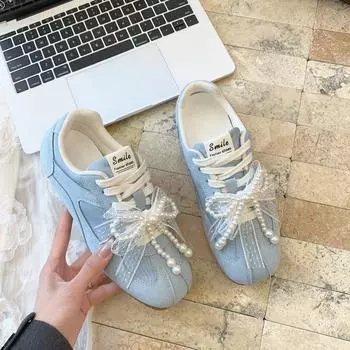 Women Sneakers 2025 Spring And Autumn New Retro Leopard Print German Training Shoes Women Contrast Flat Casual Shoes Women 35