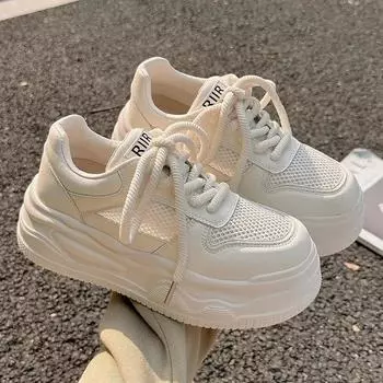 Women Sneakers Autumn Brand Luxury Flat Casual Light Vulcanize Shoes Footwear Zapatillas Mujer Mesh Breathable Shoes Zapatos 35