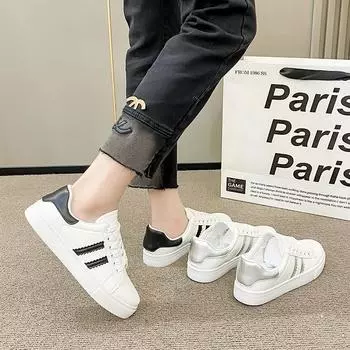 Женские кроссовки, осенние новые повседневные кроссовки для ходьбы, женские кроссовки на плоской подошве высокого качества, модные повседневные туфли на плоской подошве 35 чёрный