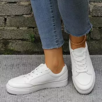 Women Sneakers Fashion Woman s Shoes Spring Trend Casual Sport Shoes for Women New Comfort White Vulcanized Platform Shoes 35 белый