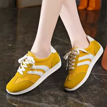 Women Sneakers Shoes Fashion Casual Flat Designer Shoes for Women Outdoor Comfortable Classical Sneakers Women Zapatos De Mujer 35 жёлтый