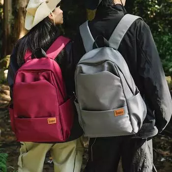 Women Solid Color Backpack Men s Backpack Lightweight Travel Computer Bag Student Schoolbag чёрный