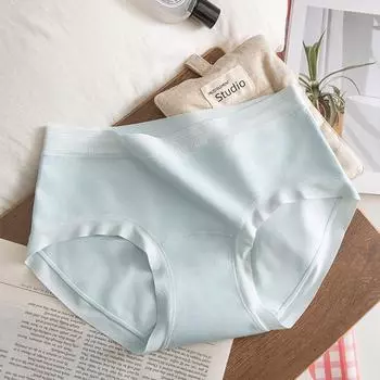 Women Spring and Autumn Cotton Waist Lengthened Crotch Traceless Underwear L