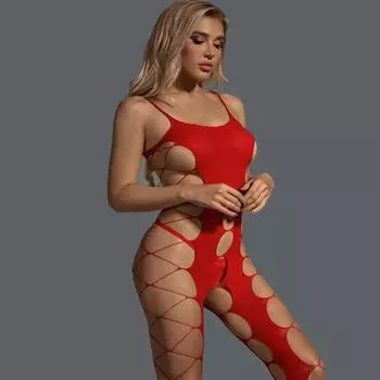 Women Striped Mesh Bodystocking Hollow Out Dress Bandage Porno Babydoll Bodysuits Women Underwear Erotic Costumes Sexy Lingerie One Size
